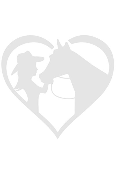 StoryGift Romania Sticker Adeziv 90CM Exterior cu o inimioara pentru iubitoarele de cai , Vinyl Alb, 90 cm