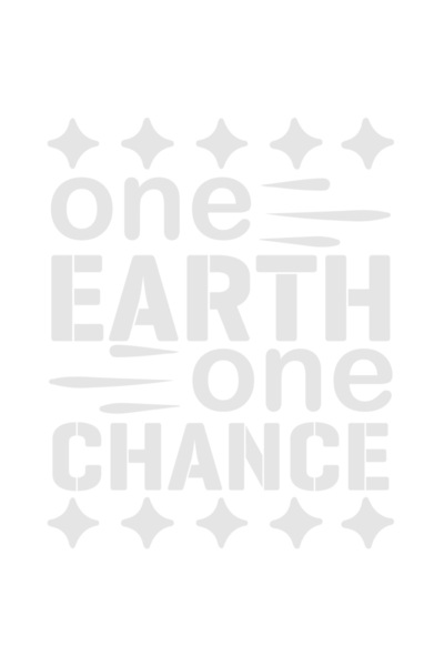 StoryGift Romania Sticker Adeziv 90CM Exterior cu textul "One Earth, one chance" - un Pamant o sansa , Vinyl Alb