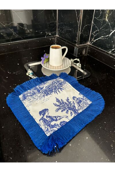 Karam Home Kahve Yanı Sunum Peçetesi, Fransız Köylüler Baskılı Peçete, Koktey...