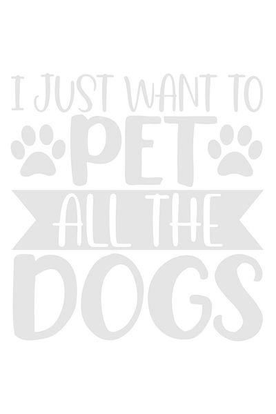 StoryGift Romania Sticker Adeziv 90CM Exterior cu labute si textul "Vreau doar sa mangai toti cainii" - canini ,