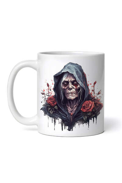 OEM Εξατομικευμένη λευκή κούπα, Μάγισσα του Θανάτου, INOVATIX®. 330ml