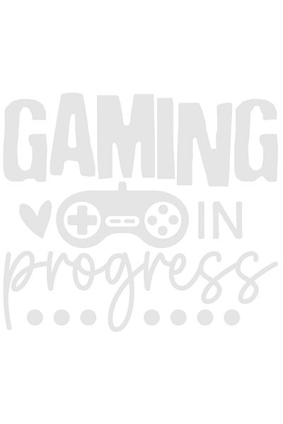 StoryGift Romania Sticker Autocolant 70CM Exterior cu textul "Gaming in progress" - joaca pe calculator in progr