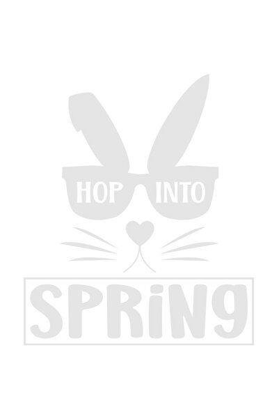 StoryGift Romania Sticker Autocolant 70CM Exterior cu un iepuras cu ochelari si mesajul "Hop into spring" - topa