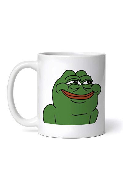 OEM Cană albă personalizată, broasca Pepe fericită, INOVATIX®. 330ml