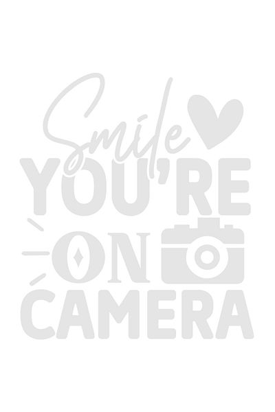 StoryGift Romania Sticker Adeziv 90CM Exterior cu mesajul in engleza "Smile, you're on camera" - zambeste la cam