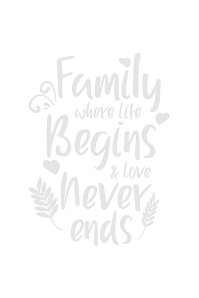 StoryGift Romania Sticker Autocolant 70CM Exterior cu mesajul in engleza "Fam...