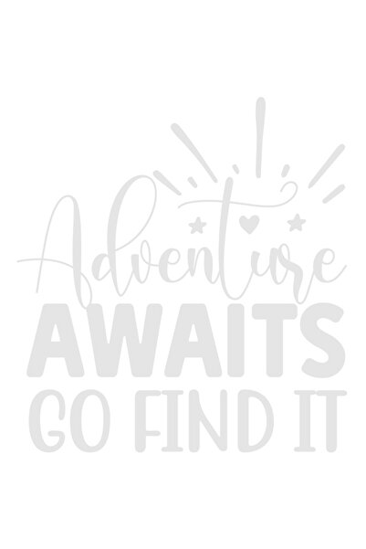 StoryGift Romania Sticker Eticheta 40CM Exterior cu textul "Adventure awaits,...