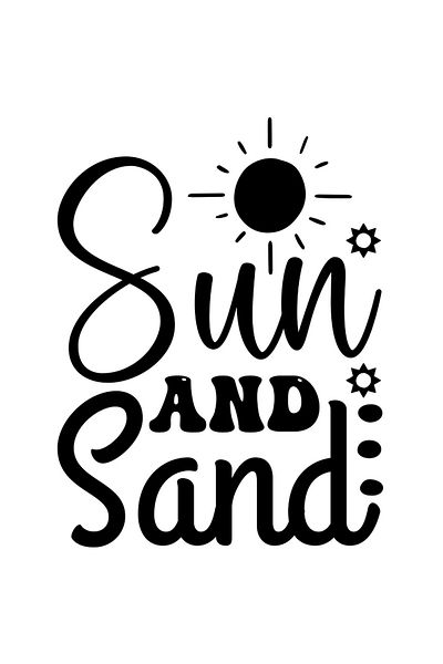 StoryGift Romania Sticker Eticheta 40CM Exterior cu textul in engleza "Sun and sand" - soare si nisip la mare pl
