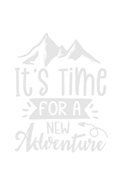 StoryGift Romania Sticker Eticheta 50CM Exterior cu munti si textul "It's time for a new adventure" - este timpu