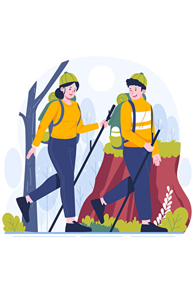 StoryGift Romania Sticker Eticheta 40CM Cu Bat, Copaci, Natura, Drumetie, Ghi...