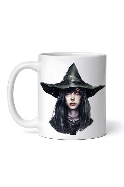 OEM Εξατομικευμένη λευκή κούπα, Λυπημένη Μάγισσα, INOVATIX®. 330ml