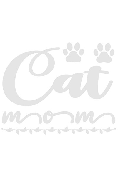 StoryGift Romania Sticker Exterior cu labute si textul "Cat mom" - mama iubit...