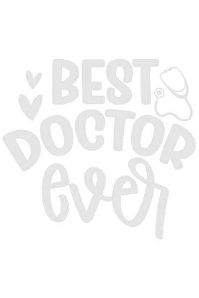 StoryGift Romania Sticker Exterior pentru cea mai buna doctorita dintotdeauna , Vinyl Alb, 40 cm