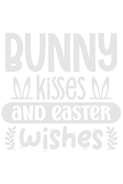 StoryGift Romania 90CM Exterior Adhesive Sticker with bunny ears and the message "Rabbit kisses and Happy Birthday wishes"