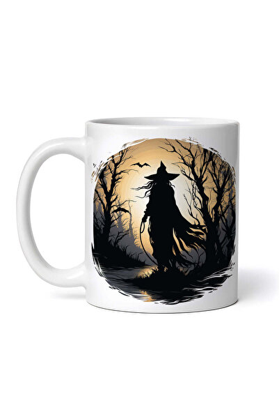 OEM Cană albă personalizată, Vrăjitoarea Nopții, INOVATIX®. 330ml