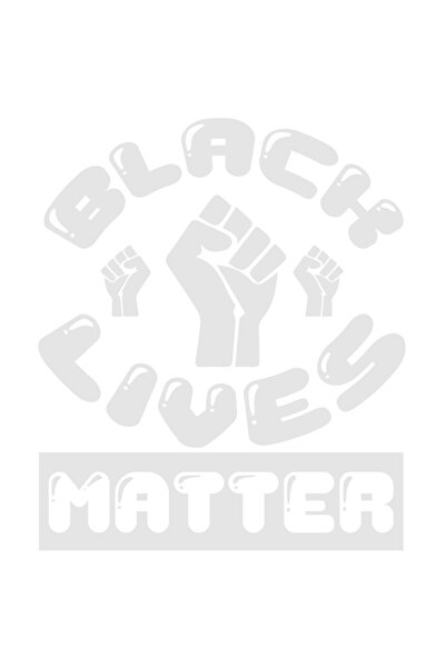 StoryGift Romania Sticker Eticheta 40CM Exterior cu pumni ridicati si textul "Black lives matter" - vietile negr