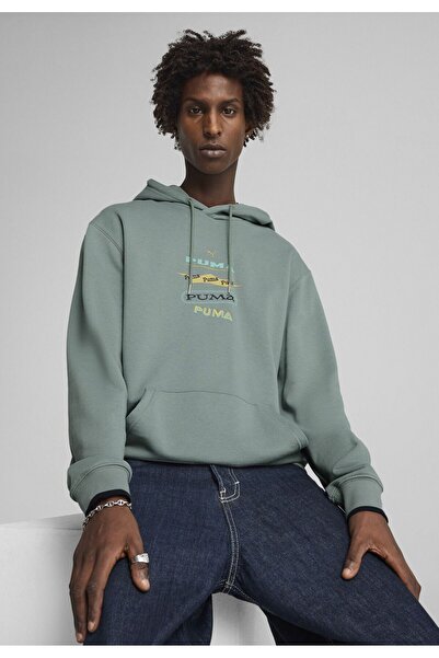 Puma Ανδρικό Φούτερ με Κουκούλα με Γραφικά Βασικά Είδη Ντουλάπας