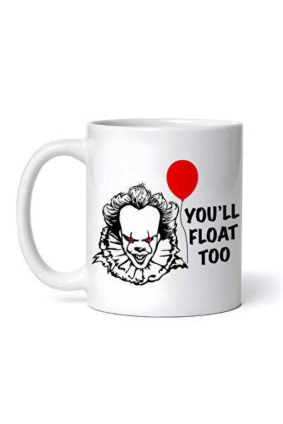 OEM Cană albă personalizată, Pennywise. Și tu vei pluti, INOVATIX®. 330 ml
