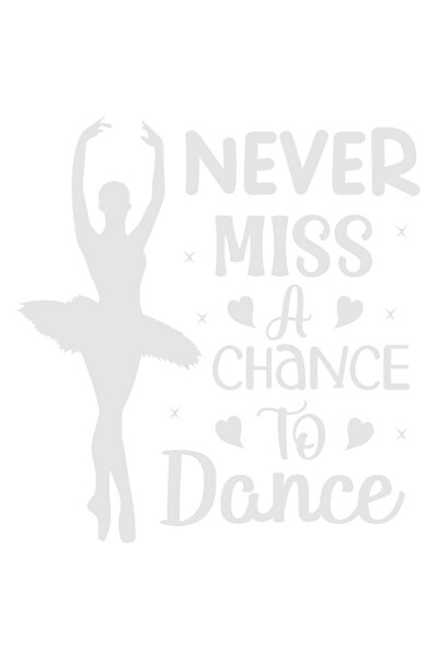 StoryGift Romania Sticker Exterior cu inimioare si textul "Nu rata niciodata o sansa de a dansa" - talent mi