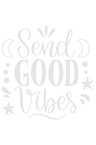 StoryGift Romania Sticker Autocolant 70CM Exterior cu mesajul in engleza "Send good vibes" - trimite vibratii bu