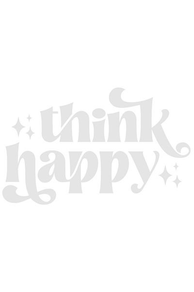 StoryGift Romania Sticker Label 50CM Exterior with message that encourages you to think happy - "Think happy",
