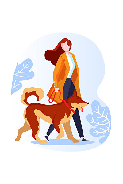 StoryGift Romania Sticker Adeziv 90CM Cu Caine, Plimbare, Palton, Parc, cu Ma...