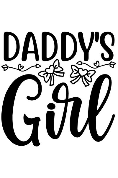 StoryGift Romania Sticker Autocolant 70CM Exterior cu fundite cu inimioare si textul "Daddy's girl" - fetita tat