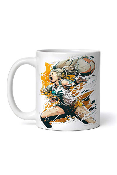 OEM Cană albă personalizată, jucător de volei, INOVATIX®. 330ml