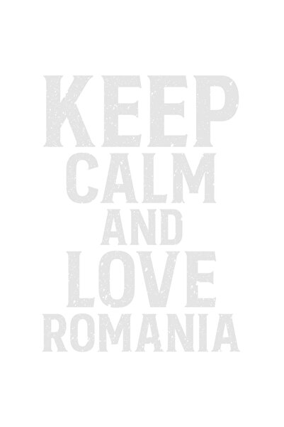 StoryGift Romania Sticker Adeziv 90CM Exterior cu textul "Pastreaza-ti calmul si iubeste Romania" - tricolor , V