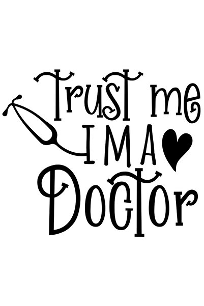 StoryGift Romania Sticker Exterior cu inimioara pentru doctori cu mesajul "Ai incredere in mine, sunt doctor