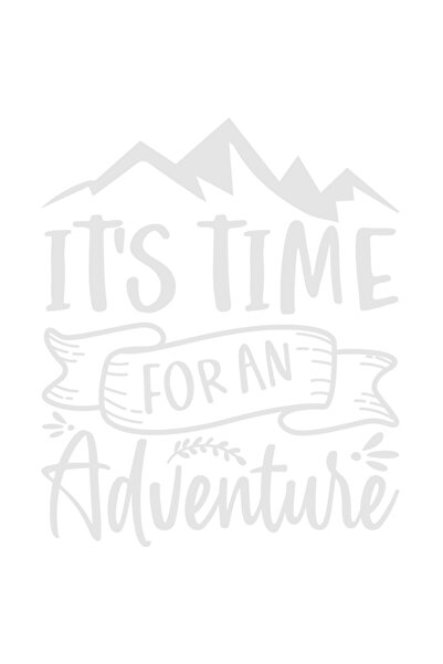 StoryGift Romania Sticker Eticheta 50CM Exterior cu munti si mesajul in engleza "It's time for an adventure" - e