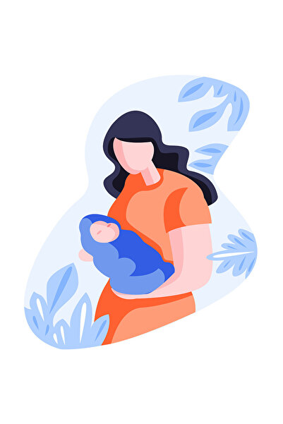 StoryGift Romania Sticker Adeziv 90CM Cu Bebelus, Mama, Parinte, cu Margini A...