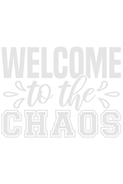 StoryGift Romania Sticker Autocolant 30CM Exterior cu mesajul in engleza "Welcome to the chaos" - bun-venit in h