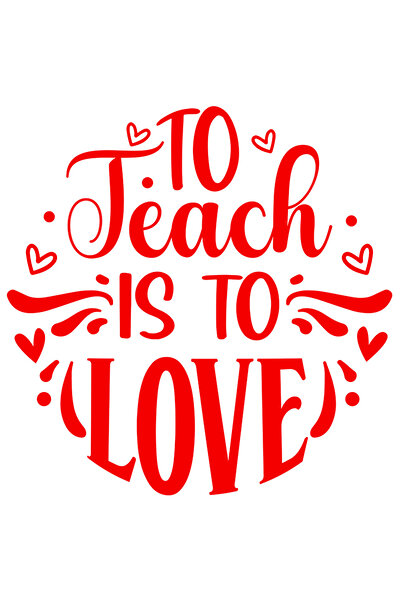 StoryGift Romania Sticker Autocolant 30CM Exterior cu inimioare pentru o profesoara iubitoare cu textul "Sa pred