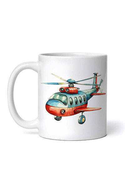 OEM Εξατομικευμένη λευκή κούπα, παιχνίδι ελικόπτερο, INOVATIX®. 330ml