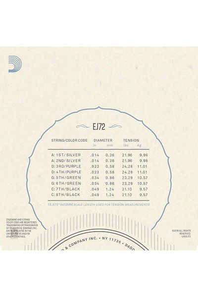 Daddario Daddario EJ72 Mandola Strings
