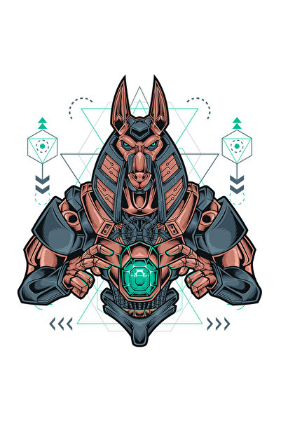 StoryGift Romania Sticker Autocolant 70CM Cu Anubis, Mecha, Sci Fi, Geometric...