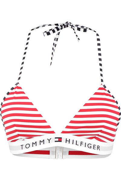 Tommy Hilfiger Damen Triangle Fixed Foam Print Bikini Oberteil