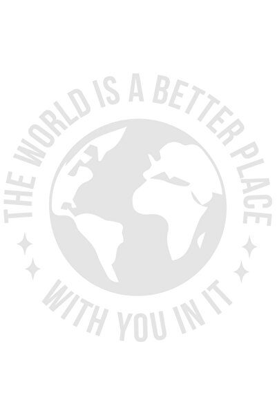 StoryGift Romania Sticker Exterior pentru o persoana apreciata cu mesajul "The world is a better place with
