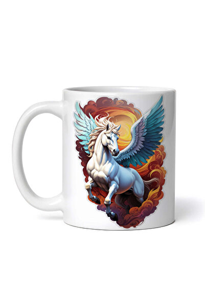 OEM Personalized white mug, Pegasus mythological character, INOVATIX®. 330ml