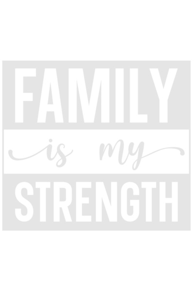 StoryGift Romania Sticker Autocolant 30CM Exterior cu textul in engleza "Family is my strength" - familia este p