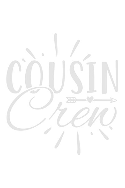 StoryGift Romania Sticker Exterior cu textul in engleza "Cousin crew" - gasca/echipa verisorilor , Vinyl Alb