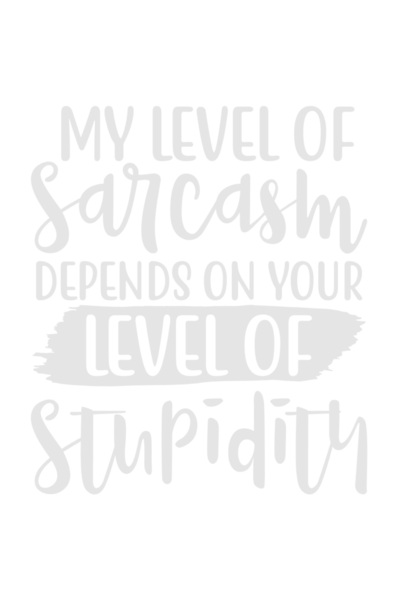 StoryGift Romania Sticker Autocolant 70CM Exterior pentru persoanele sarcastice cu textul "My level of sarcasm d