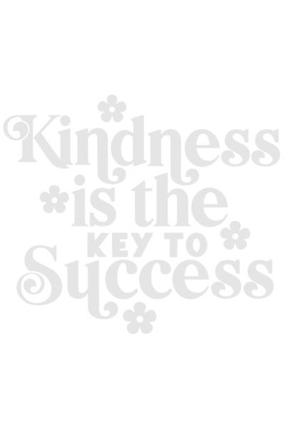 StoryGift Romania Sticker Adeziv 90CM Exterior cu floricele si textul "Bunatatea este cheia catre succes" , Viny