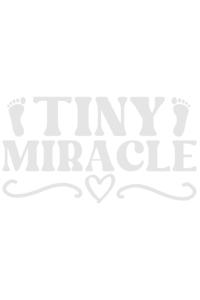StoryGift Romania Sticker Exterior cu inimioare si pasi cu textul "Tiny miracle" - miracol micut bebelus cop
