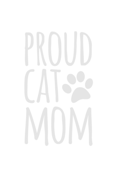 StoryGift Romania Sticker Exterior cu labuta si textul "Proud cat mom" - mama...