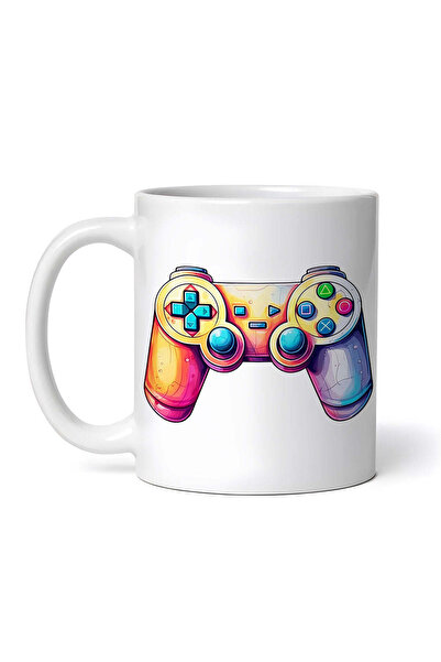 OEM Cană albă personalizată, joc video cu joystick, INOVATIX®. 330 ml