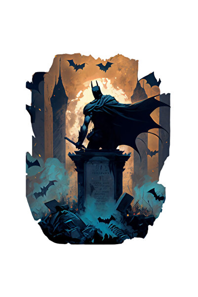 StoryGift Romania Sticker Autocolant 70CM Cu Batman, DC, Monument, Lilieci, C...