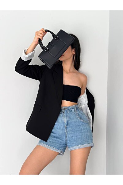 STMT BUTİK Astarlı Kruvaze Kadın Ceket – Çizgili Blazer Model