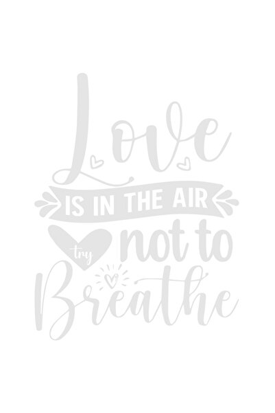 StoryGift Romania Sticker Exterior cu mesajul "Iubirea e in aer, incearca sa nu respiri" - inimioare , Vinyl